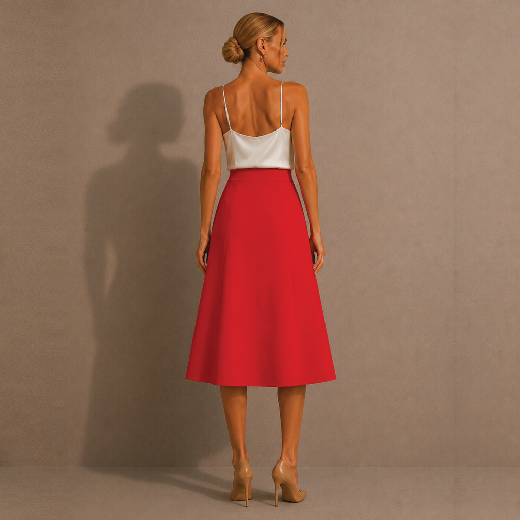 Blood Orange A-Line Skirt
