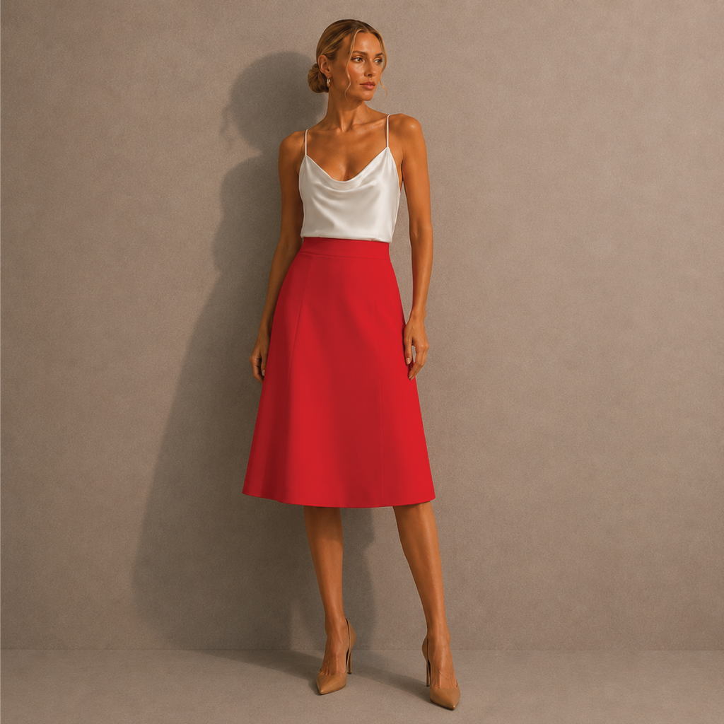 Blood Orange A-Line Skirt