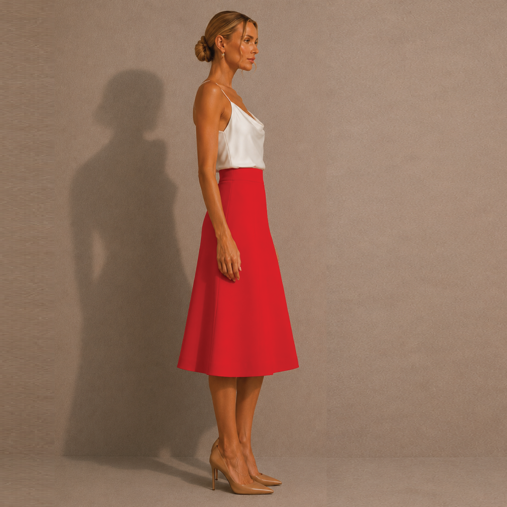Blood Orange A-Line Skirt