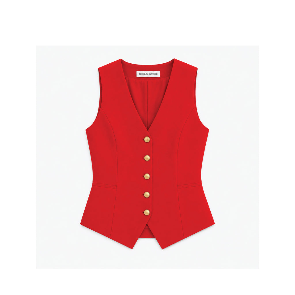 Blood Orange Tailored Vest