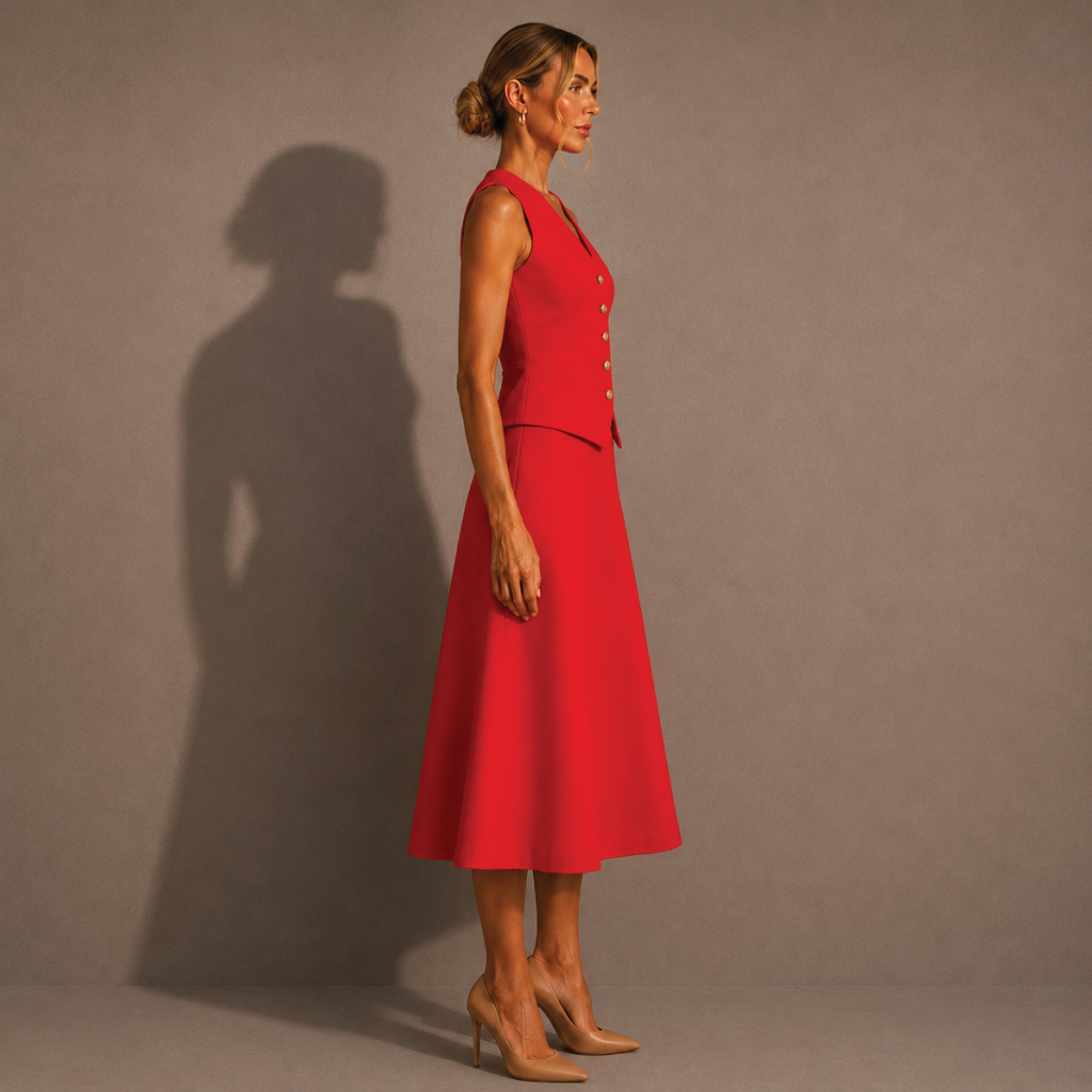 Blood Orange Tailored Vest