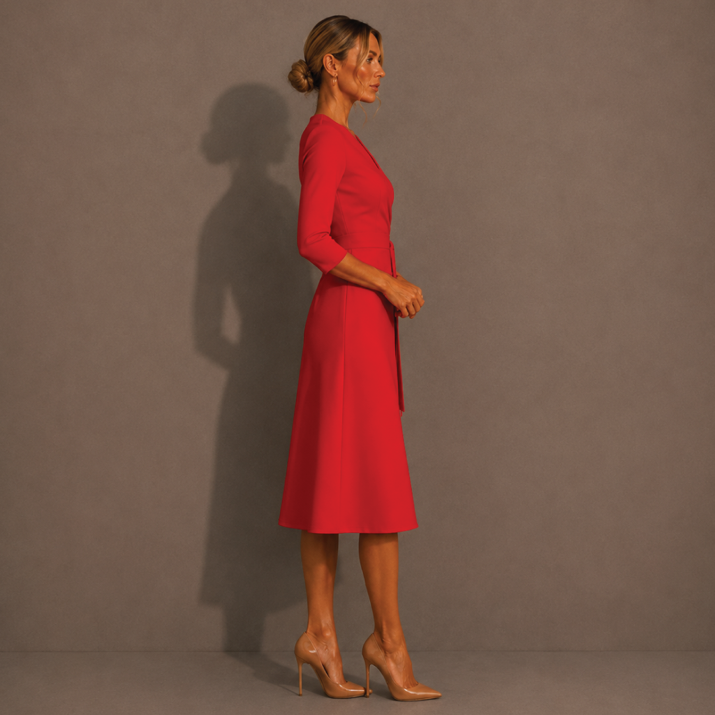 Blood Orange Wrap Dress