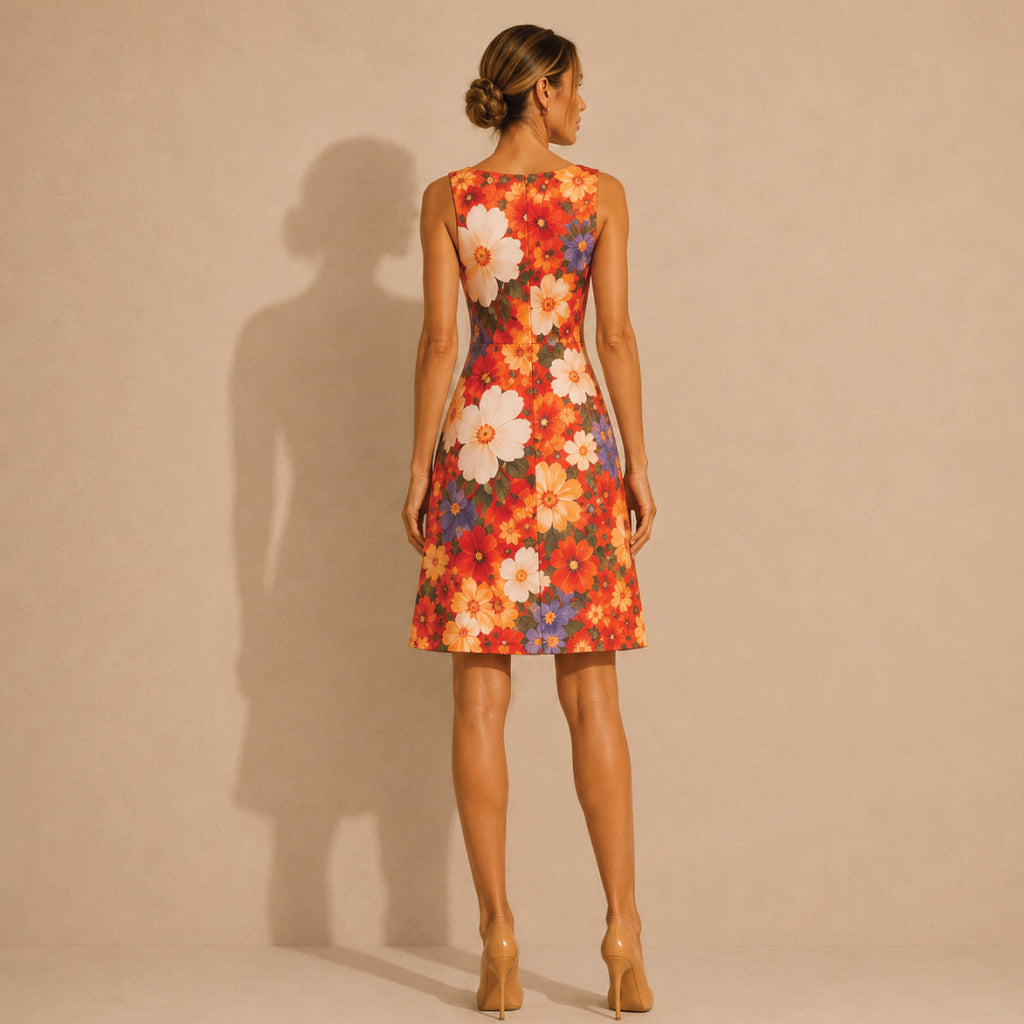 Italian Floral A-Line Dress
