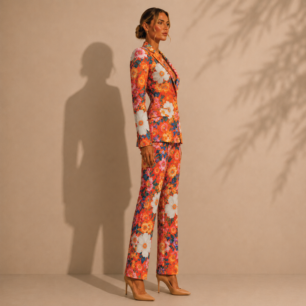 Italian Floral Tailored Suit
