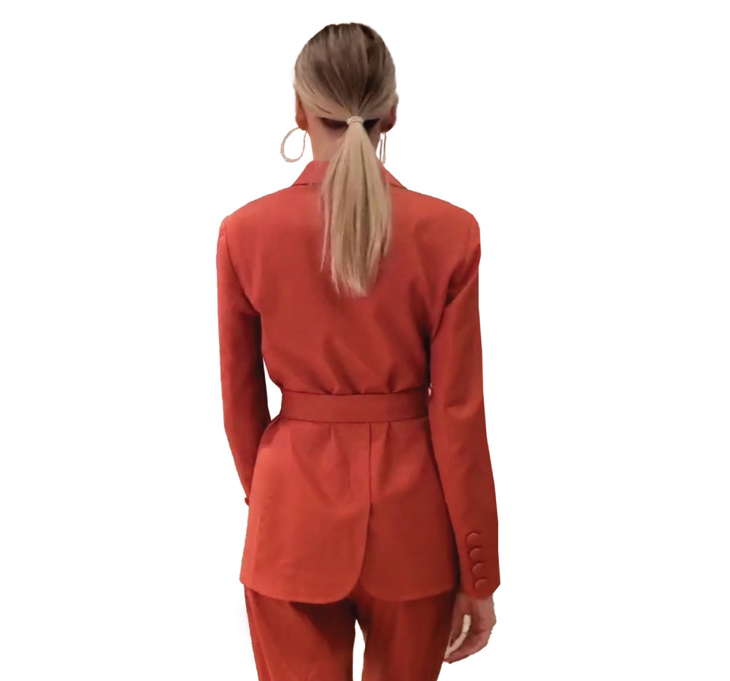 Self Belted Blazer and Trouser Suit "pre-order"