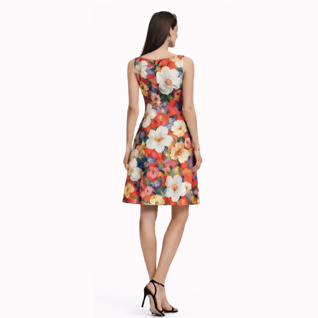 Italian Floral A-Line Dress