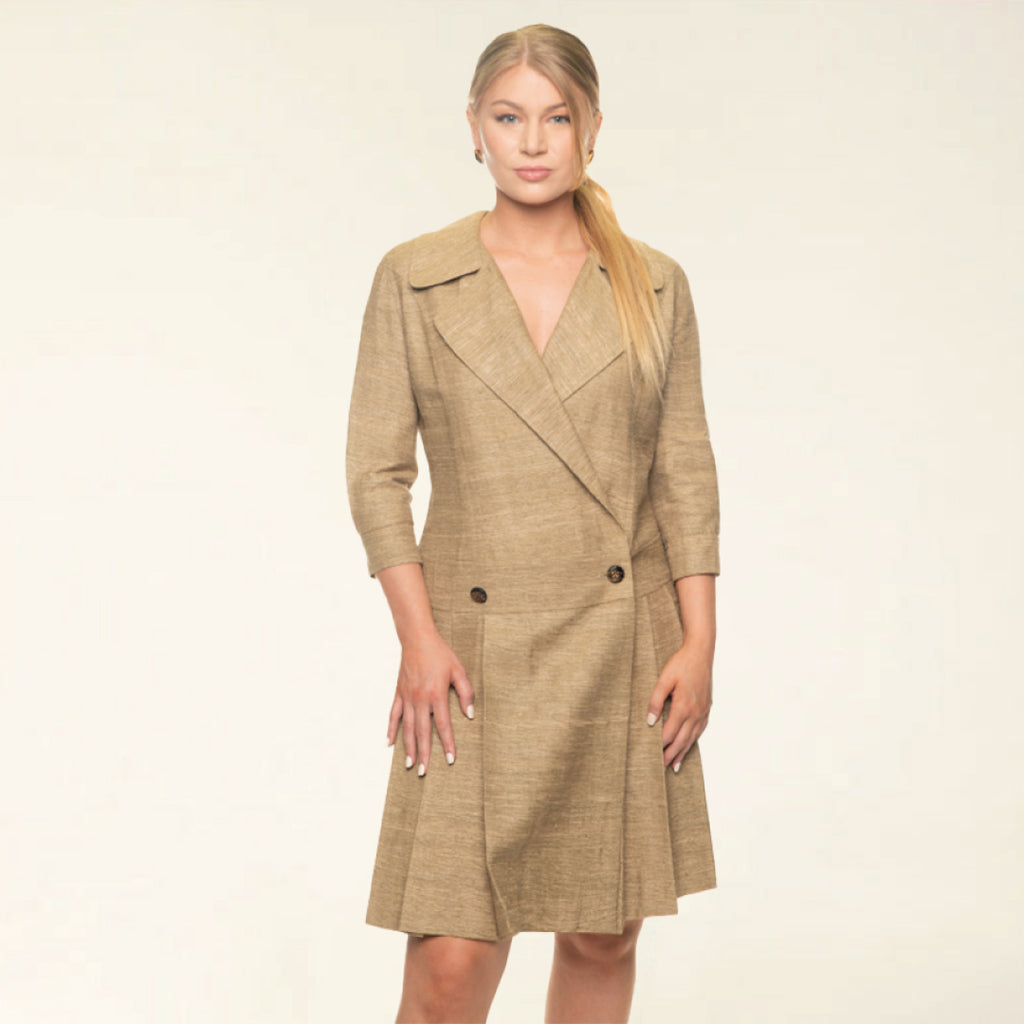 DOUBLE BREASTED COAT DRESS