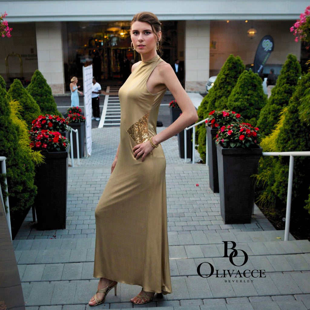 RITA SIDE SEQUENCED MAXI GOWN