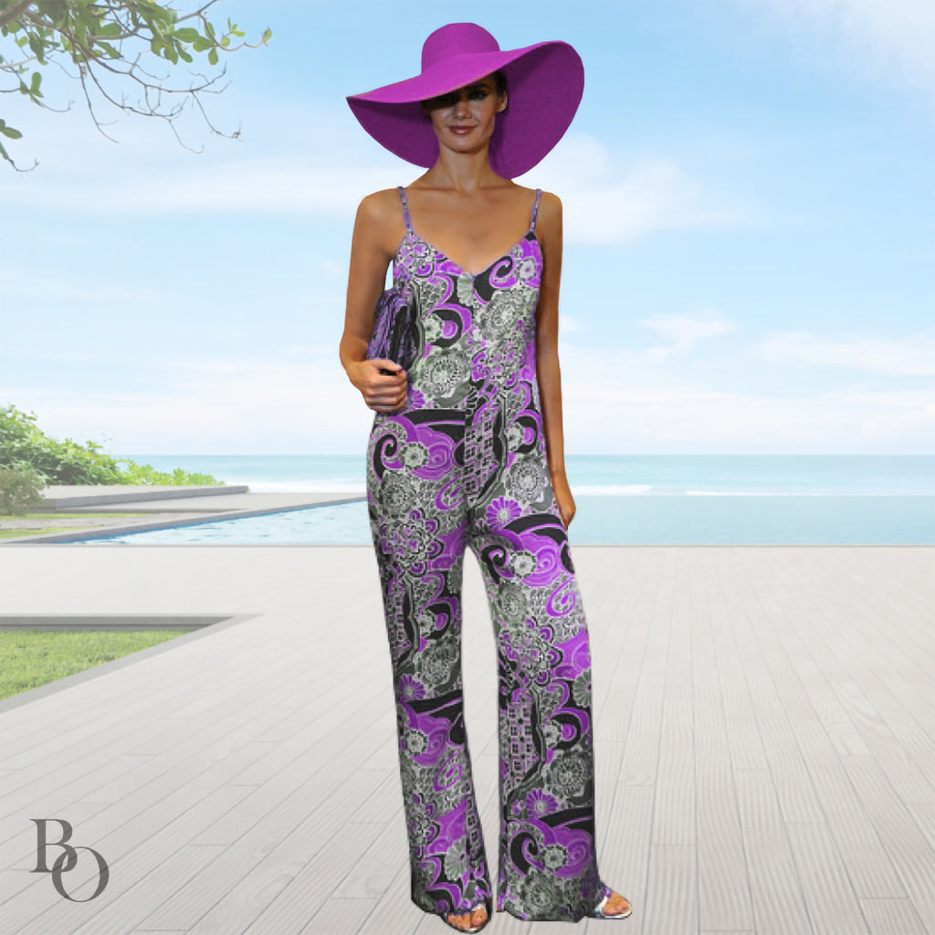 Paisley Plum Jumpsuit