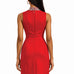 Scarlet Jewel-Neck Silk Crepe Dress
