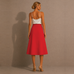 Blood Orange A-Line Skirt