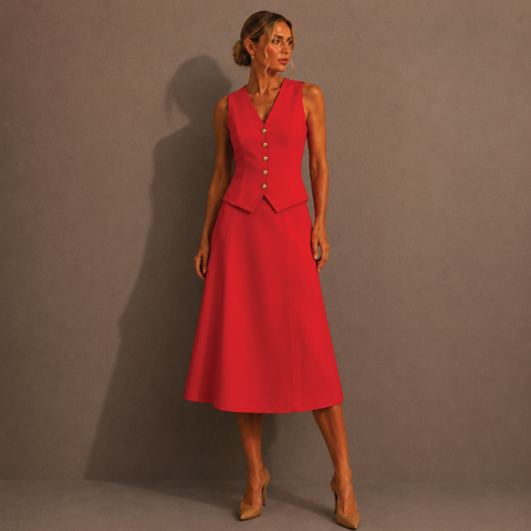 Blood Orange Tailored Vest