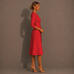 Blood Orange Wrap Dress