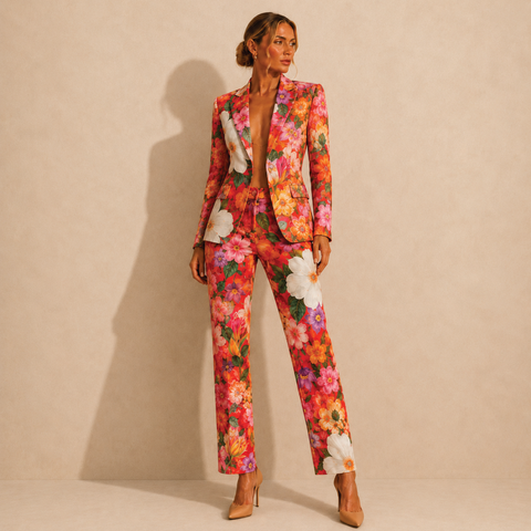 Italian Floral Tailored Suit