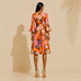 Italian Floral A-Line Dress (3/4 Sleeve)