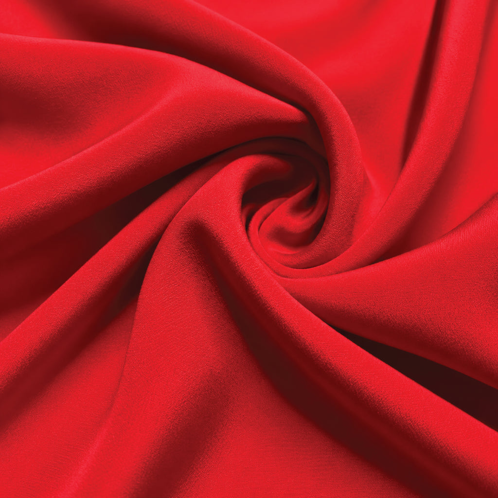 Scarlet Jewel-Neck Silk Crepe Dress