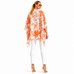 Peach Toile Silk Ruana
