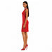 Scarlet Jewel-Neck Silk Crepe Dress