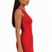 Scarlet Jewel-Neck Silk Crepe Dress