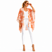 Peach Toile Silk Ruana