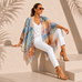 Italian Silk Printed Ruana