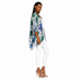Peacock Mirage Silk Ruana