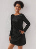 SARVACCE BATEAU NECK QUILTED DRESS / FROCK-VIEW