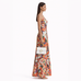 Italian Floral Spaghetti Strap Maxi Dress
