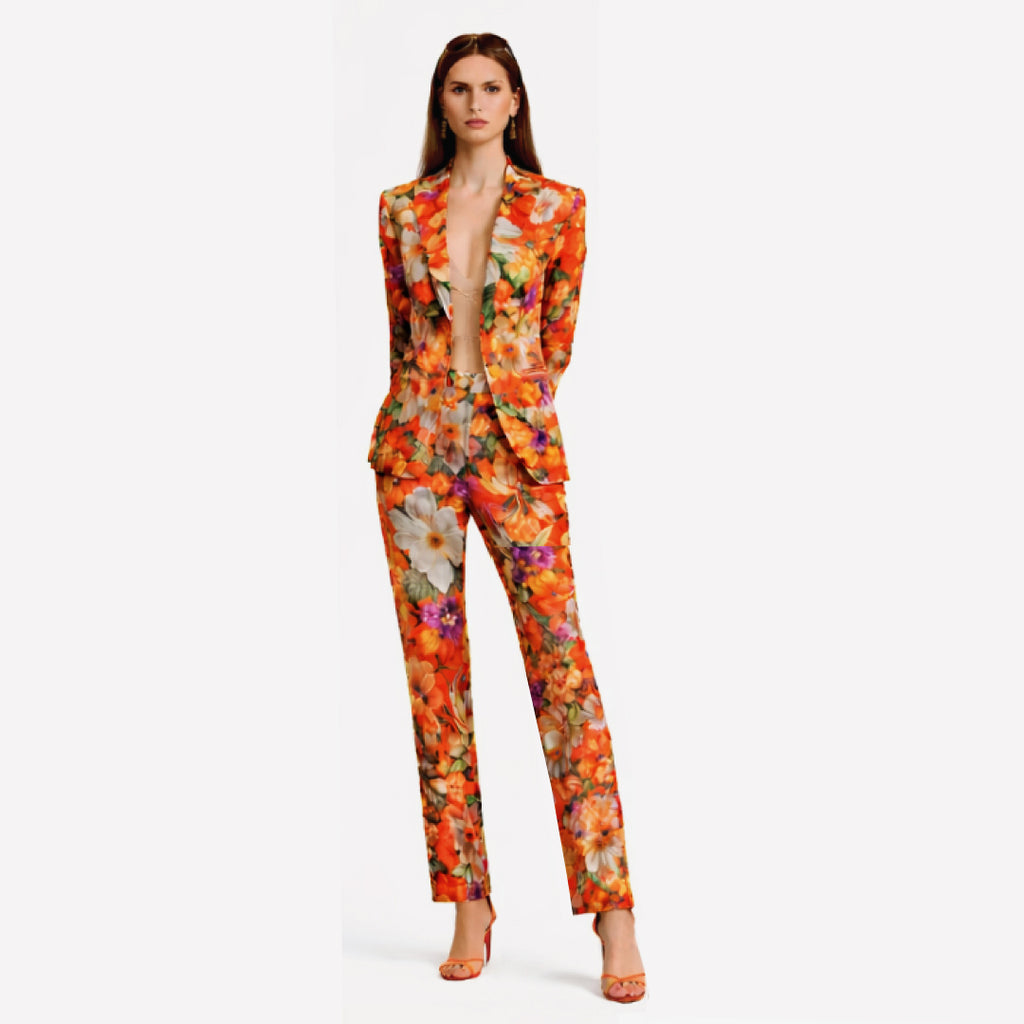 Italian Floral Tailored Suit